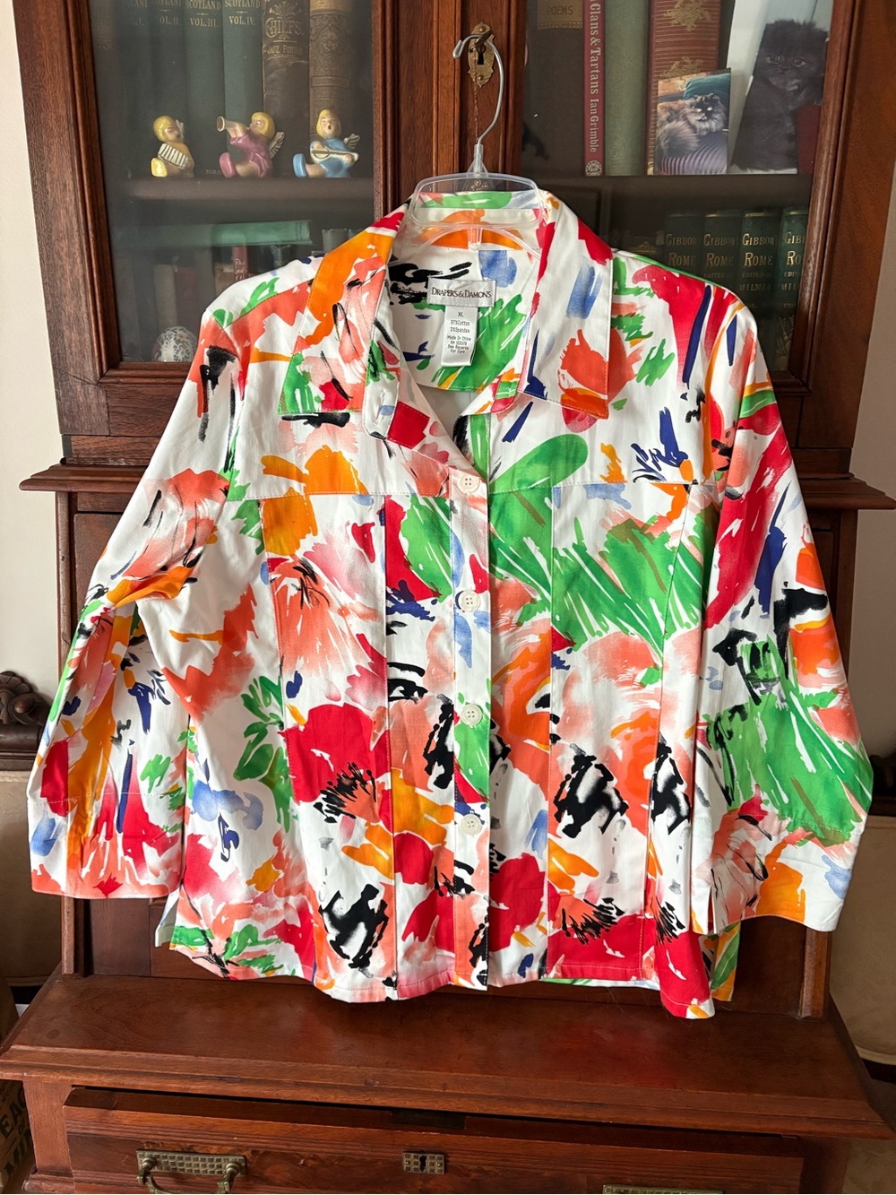 Drapers & Damons: Xl, NWOT, Colorful Abstract Print jacket- Multicolor